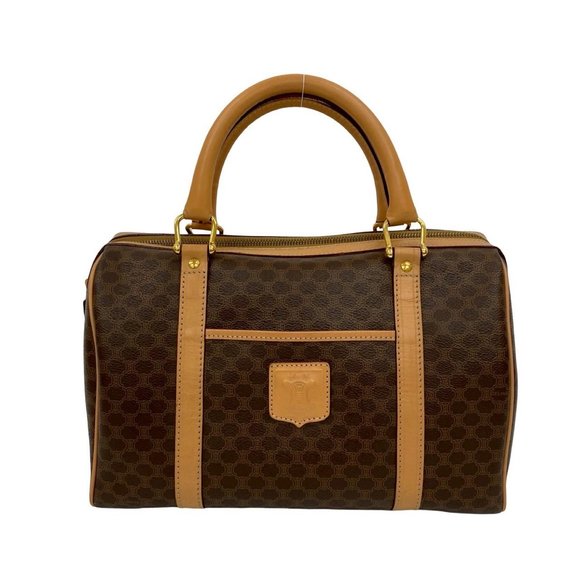 Celine Handbags - CELINE Brown Leather Boston Bag